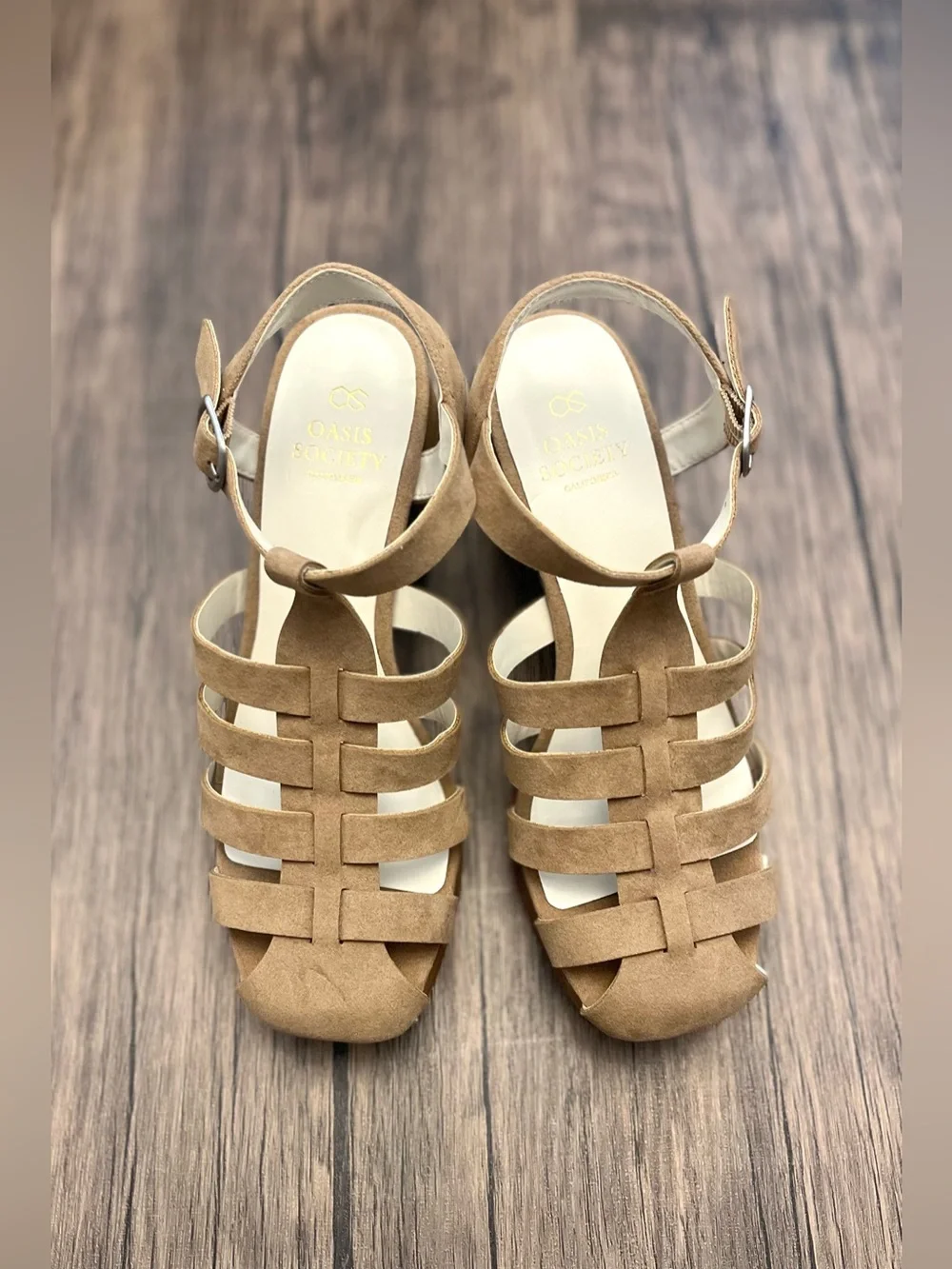 Oasis Society Hailee Gladiator Platform Heels